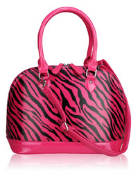 Pink Zebra Print Fashion Grab Handbag