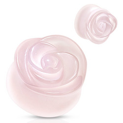 Plugi 8mm, Rose Quartz Carved Plug (ruusukvartsi)