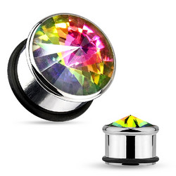 Plugi, Multicolor Crystal 8mm