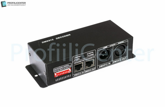 RGB DMX512-ohjain 3CH 4A (DIP)