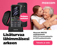 Maxcom MM735BB SOS-turvarannekkeella ja GPS-paikantimella! UUTUUS!
