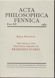 Wilenius, Reijo: The social and political theory of Francisco Suárez