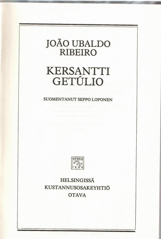 Ribeiro, João Ubaldo: Kersantti Getúlio