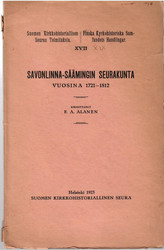 Alanen, Elis Albert: Savonlinna-Säämingin seurakunta vuosina 1721-1812
