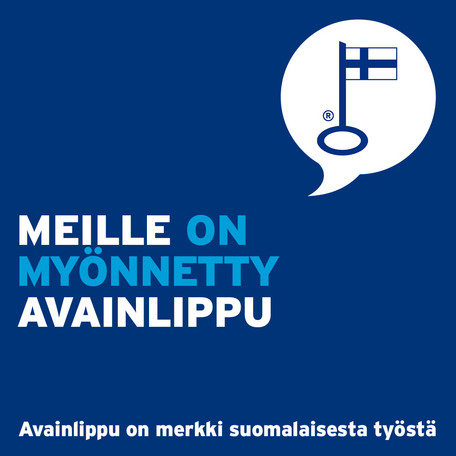 Vijuelle myönnetty Suomalaisen Työn Liiton Avainlippu-merkki!