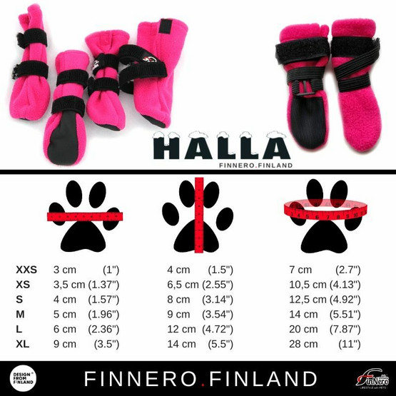 Halla-tossut, 4 kpl / pkt , pinkki