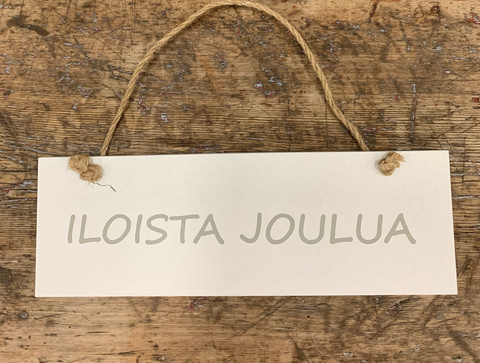 Puinen joulukyltti, kolme erilaista, Weiste