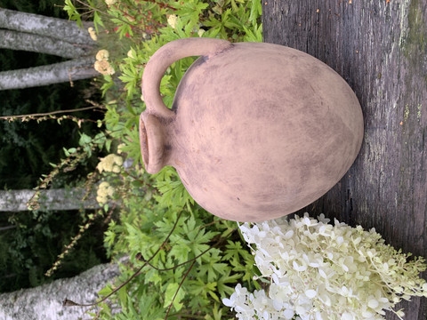 Terrakotta pullo, kädensijallinen keraaminen ruukku, Chic Antique