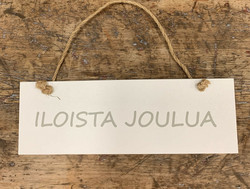 Puinen joulukyltti, kolme erilaista, Weiste