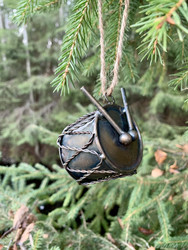 Metallinen pieni rumpu, joulukoriste, Chic Antique kuusenkoriste