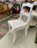 Tukevatekoiset,valkoiset, Biedermeier-tyyliset tuolit