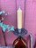 Metallinen kynttilänpidike pulloon, väri: antiikkimessinki