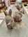 Käsin veistetty kani, puinen jänis (European rabbit, Wildlife Garden