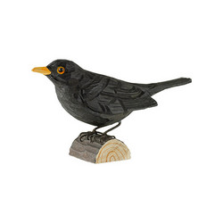 DecoBird, puinen koristelintu mustarastas (Blackbird), Wildlife Garden