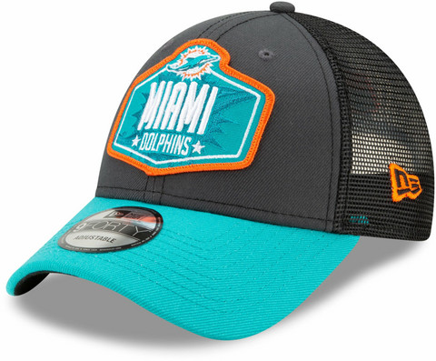 New Era 9Forty Miami Dolphins Draft Trucker On Stage cap