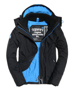 Superdry Pop Zip Arctic Windcheater - black/denby blue