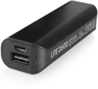 Fuj:tech Lite 2600 Black ‐varavirtalähde, 2600 mAh
