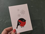 Christmas card Bird