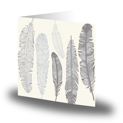 Card Condolence Feathers