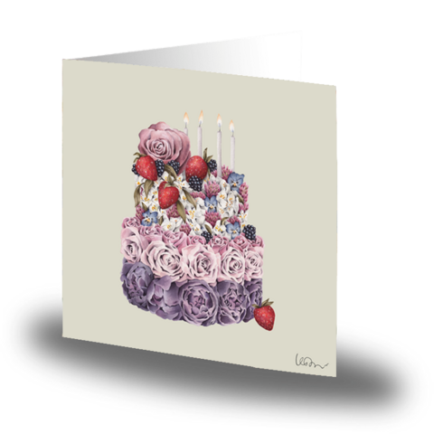 Card Flowercake 15x15cm