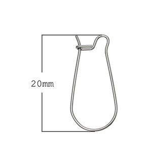 Lukittavat korvakorukoukut 20x9mm, 20kpl