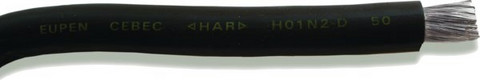Virtakaapeli 16mm2 venekäyttöön 15m (musta)