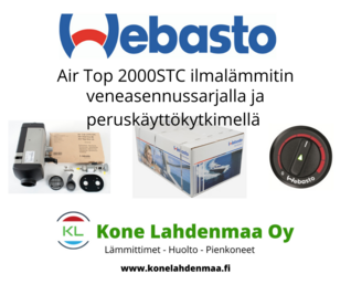 Webasto Air Top 2000STC peruskäyttökytkimellä ja veneasennussarjalla