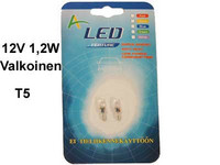 LED polttimo 12v T5 (1.2w) valkoinen