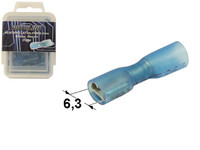 Kutistelattaliitin, vesitiivis naaras 6.3mm 1.5-2.5mm², sininen, (pakkauksessa 25 kpl)