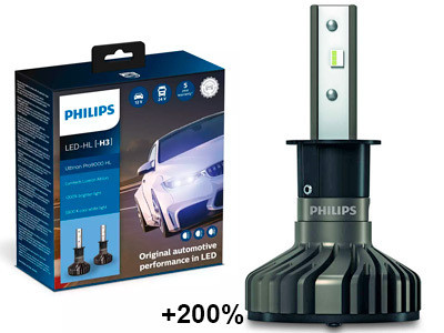 Philips LED-Ajovalopolttimopari H3 Ultinon Pro9000