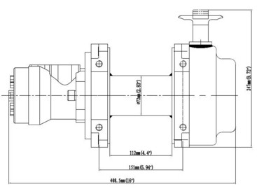 HYDRAULIVINSSI HWN10,000YSG RUNVA 1800kg 3968LBS, Nopea Juontovinssi