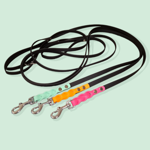 Let It QwiDog talutin BioThane®sta, 180 cm (13 mm), kaksivärinen