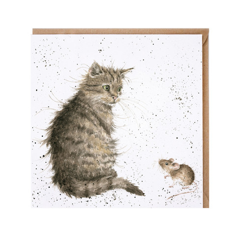 Wrendale kissa ja hiiri kortti - Kananlento