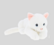 Valkoinen makaava kissa 22 cm