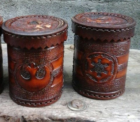 Dice cup, leather, Inspired by Star Wars