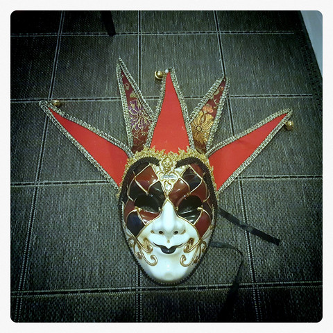 Jester (& Bard) Mask in Italian / Historical Masquerade style