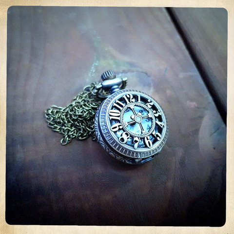 Small Battery pocket watch number decorated cover