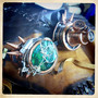 Hullun tohtorin Steampunk suojalasit (gogglesit) spotti valolla ja suurennuslaseilla