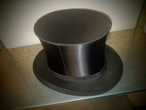 Old Antique foldable top hat