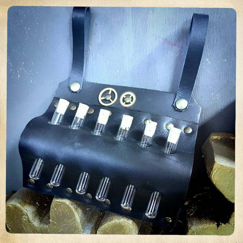 Steampunk style tube Belt Holder