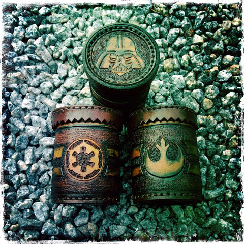 Dice cup, leather, Star Wars