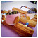 Pink tone lens and golden frames