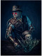 Deluxe Steampunk tyylinen Ranneke ja Nahka Hanska