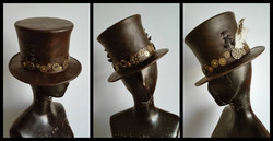 Steampunk Style Hand Made Italian Top Hat