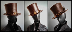 Steampunk Style Hand Made Italian Top Hat