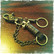 Leather key fob with metal decoration