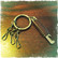 Leather key fob with metal decoration bottle opener