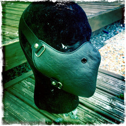 Leatherette mask, black