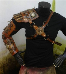 Steampunk Armor shoulder and full arm with special decorations, Deluxe Model