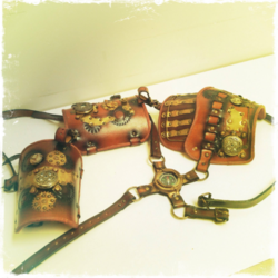 Steampunk Armor shoulder and full arm with special decorations, Deluxe Model